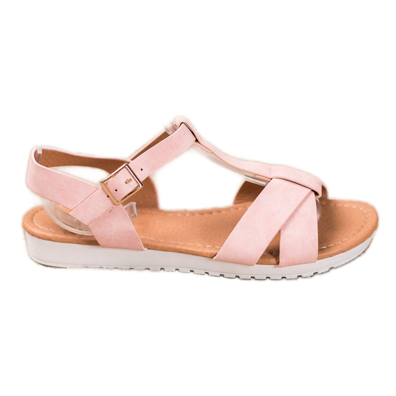 SHELOVET Pink Textile Sandals