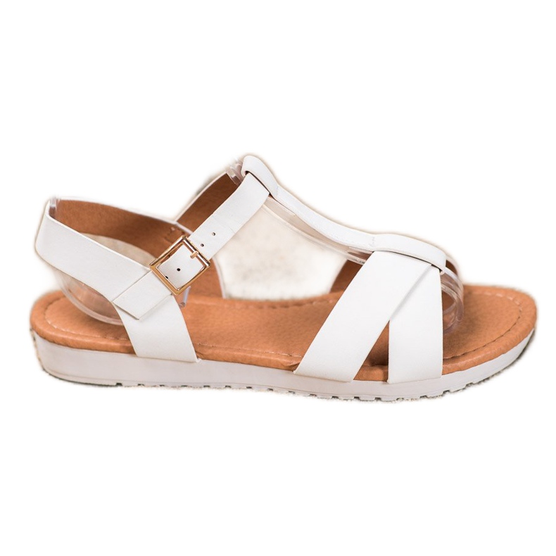 SHELOVET White Textile Sandals SHELOVET White Textile Sandals