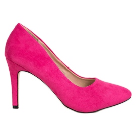Evento Suede heels pink