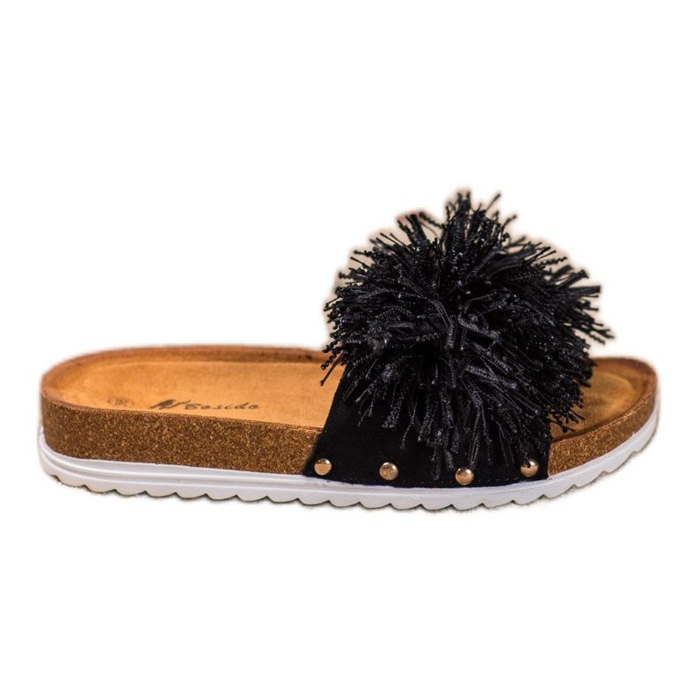 SHELOVET Stylish Black Slippers SHELOVET Stylish Black Slippers