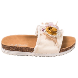 SHELOVET Fashionable Slippers beige SHELOVET Fashionable Slippers beige
