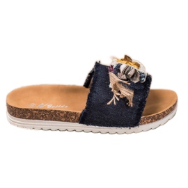 SHELOVET Fashionable Slippers black multicolored