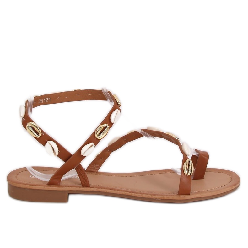 Camel JH121 Camel flip-flops with shells brown