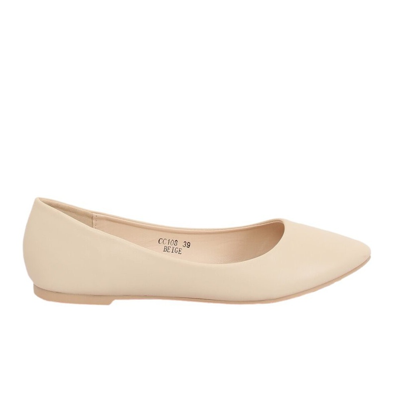 Women's beige ballerinas CC108 Beige