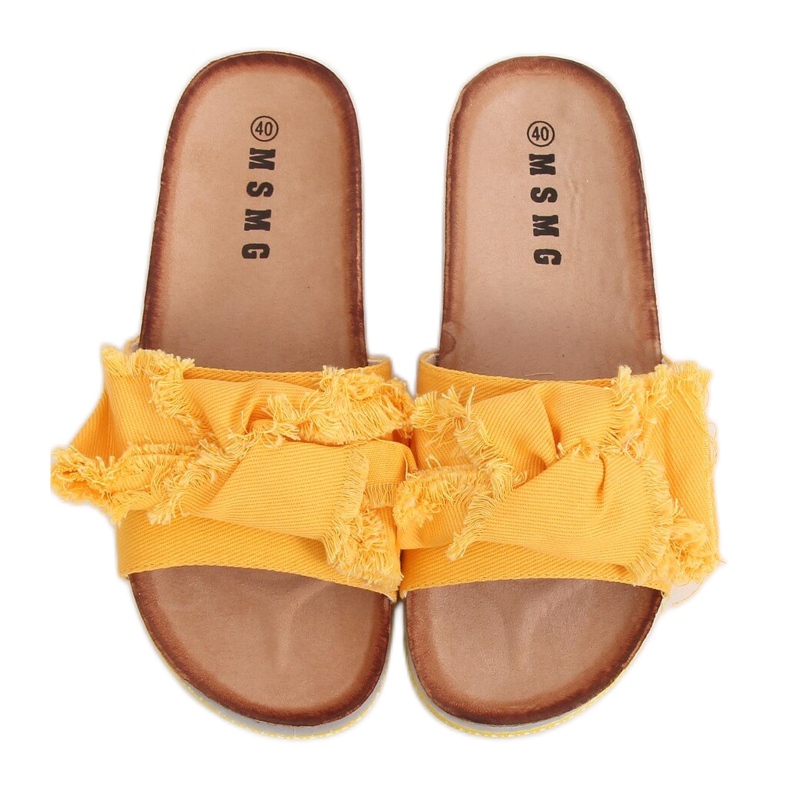 Women's honey slippers WS9023 Yellow