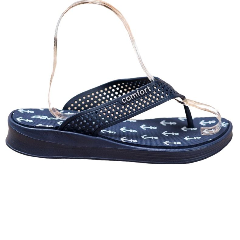 Bona Comfort navy blue flip-flops