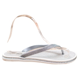Bona Flip Flops With Glitter grey Bona Flip Flops With Glitter grey