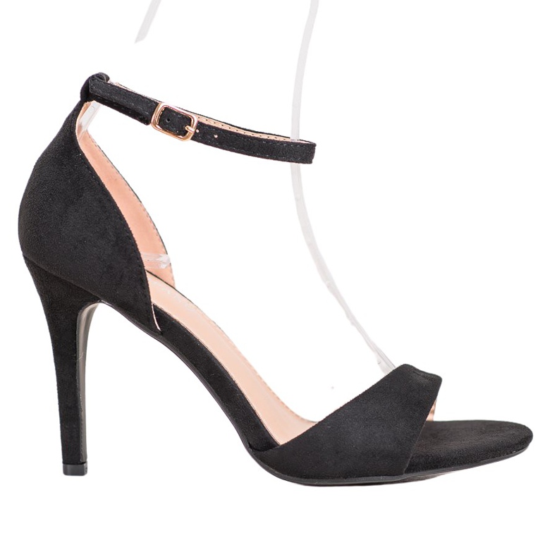 SHELOVET Classic Suede Heels black