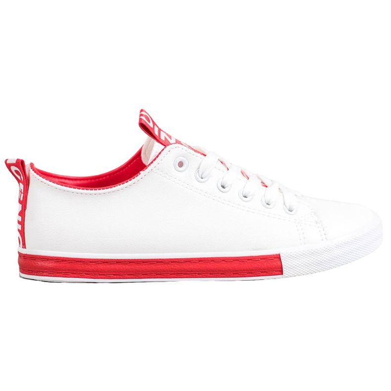SHELOVET Sneakers With Eco Leather Nice white red SHELOVET Sneakers With Eco Leather Nice white red