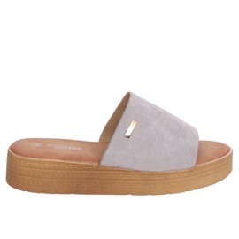 Gray Women's gray slippers G-576 Gray grey