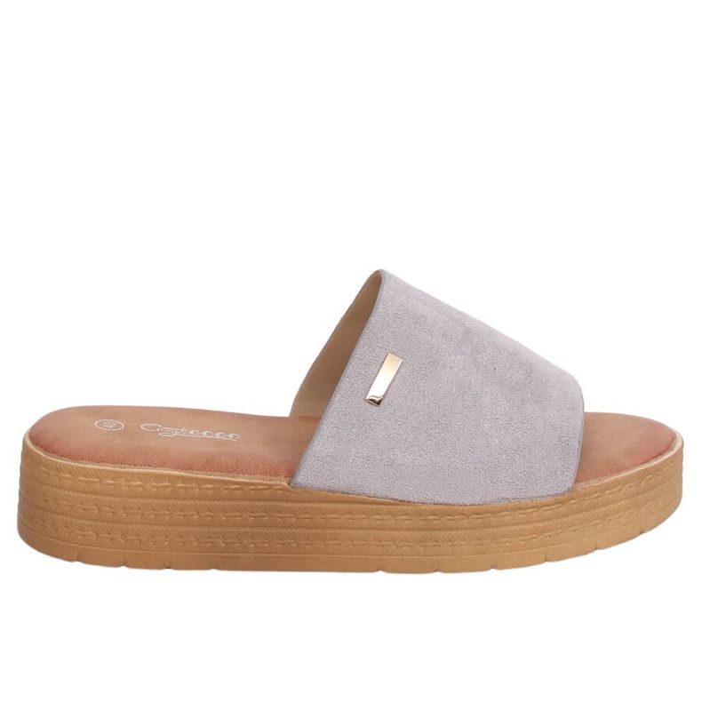 Gray Women's gray slippers G-576 Gray grey