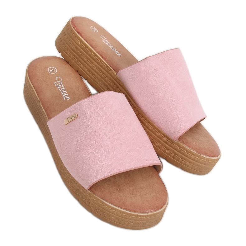 Pink women's pink slippers G-576 Pink
