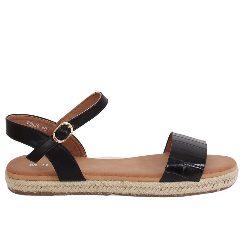 Black sandals espadrilles WH939 Black