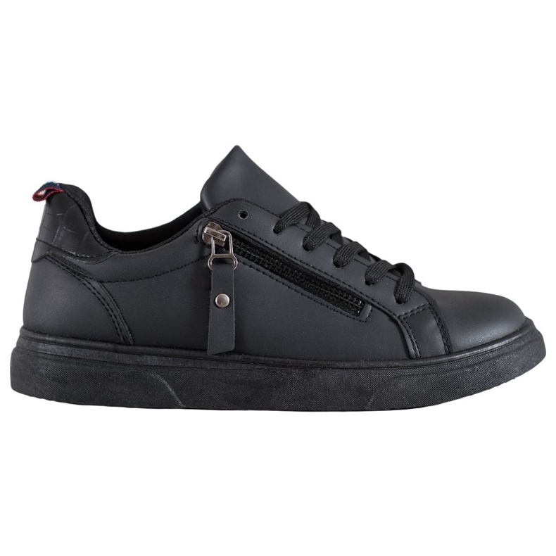 SHELOVET Sports Shoes With Decorative Zipper black