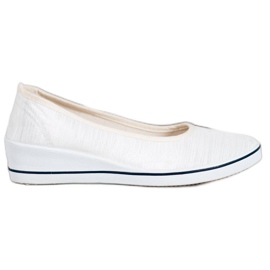 Comer White Ballerina On Wedge grey