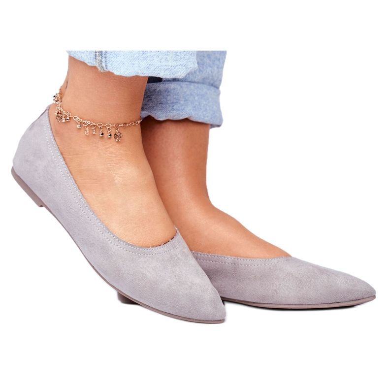 SEA Women's Eco-Suede Ballerinas Gray Bellissima grey