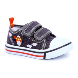 PL1 Children's Sneakers Gray Nimalo Velcro grey