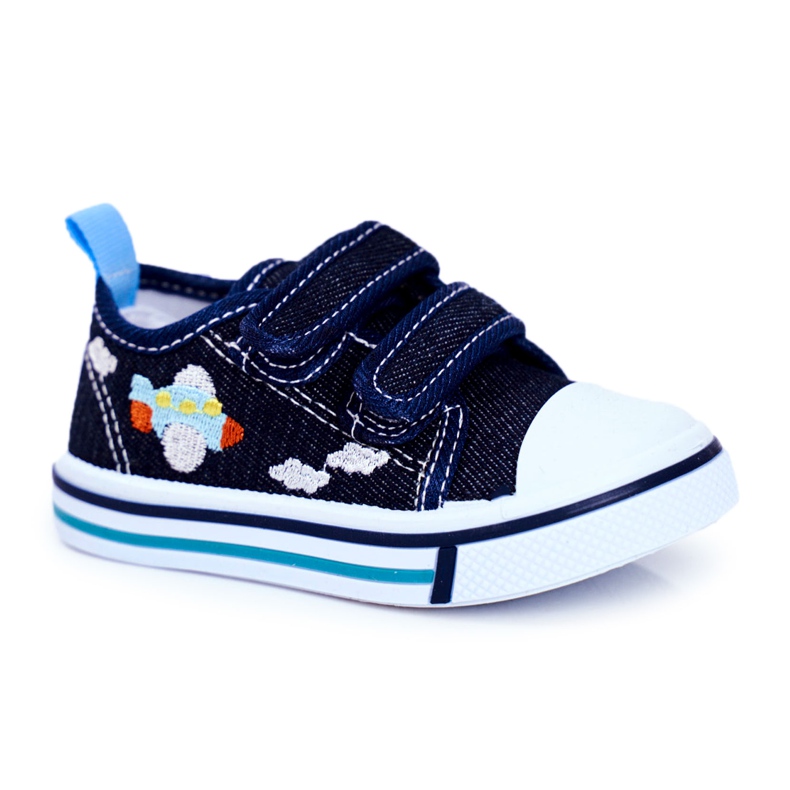 PL1 Navy Blue Nimalo Children's Sneakers with Velcro PL1 Navy Blue Nimalo Children's Sneakers with Velcro