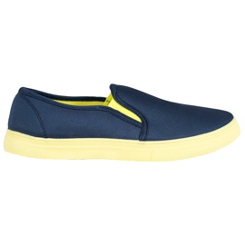 Bona Slipons With Neon Sole navy blue Bona Slipons With Neon Sole navy blue