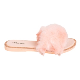 Bona Stylish Slippers With Fur multicolored orange
