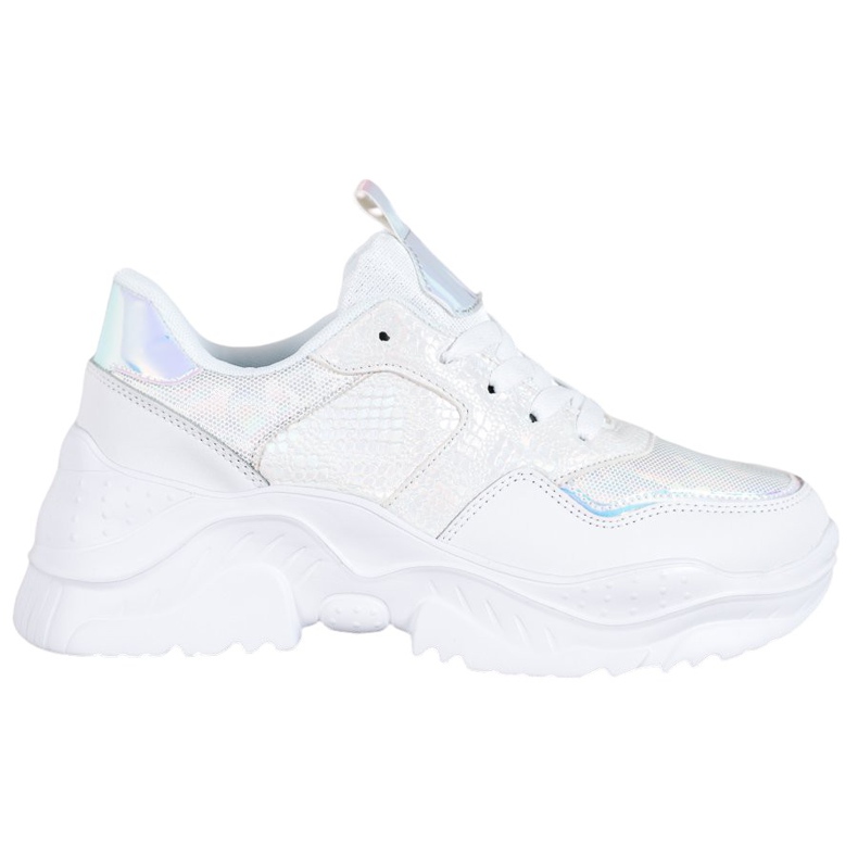 SHELOVET Eco Leather Sneakers white grey
