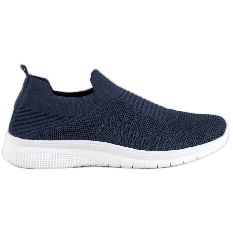 SHELOVET Textile Slip-On Shoes navy blue