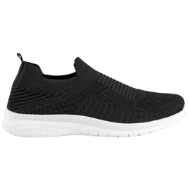 SHELOVET Textile Slip-On Shoes black SHELOVET Textile Slip-On Shoes black