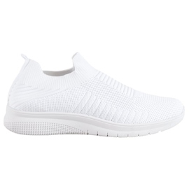 SHELOVET Textile Slip-On Shoes white SHELOVET Textile Slip-On Shoes white