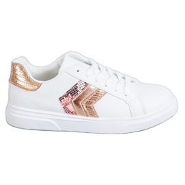 SHELOVET Fashionable Eco Leather Shoes white yellow SHELOVET Fashionable Eco Leather Shoes white yellow