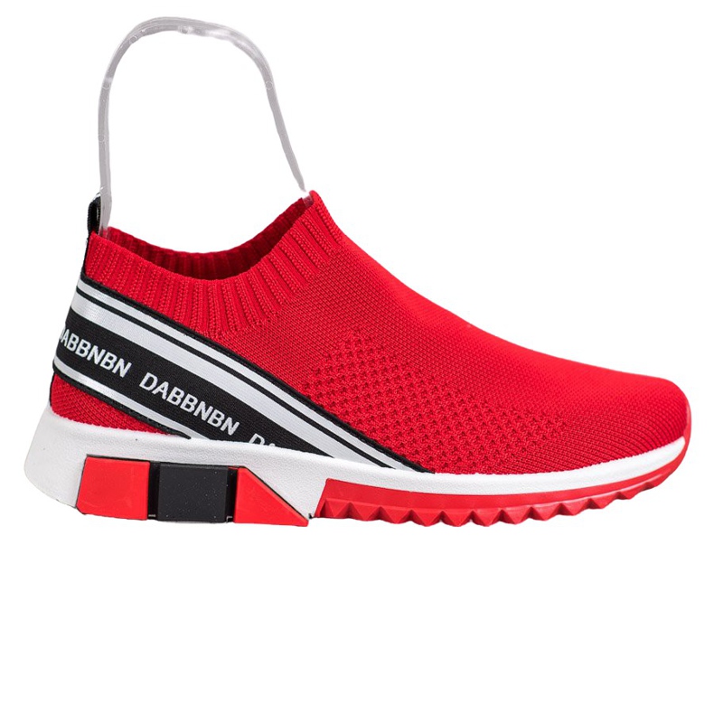 SHELOVET Textile Sport Shoes white black red SHELOVET Textile Sport Shoes white black red