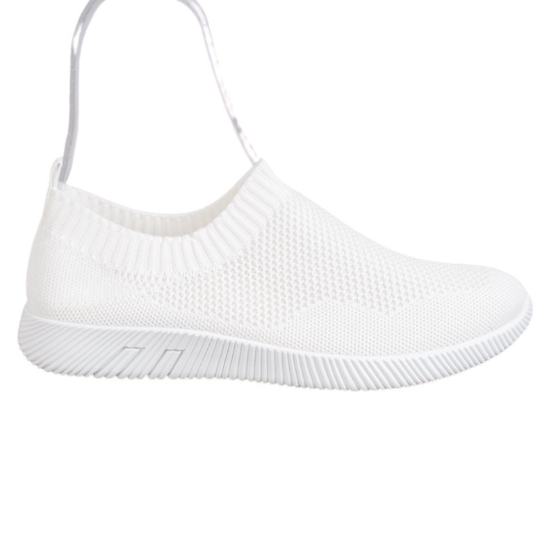 SHELOVET Comfortable Openwork Slipons white