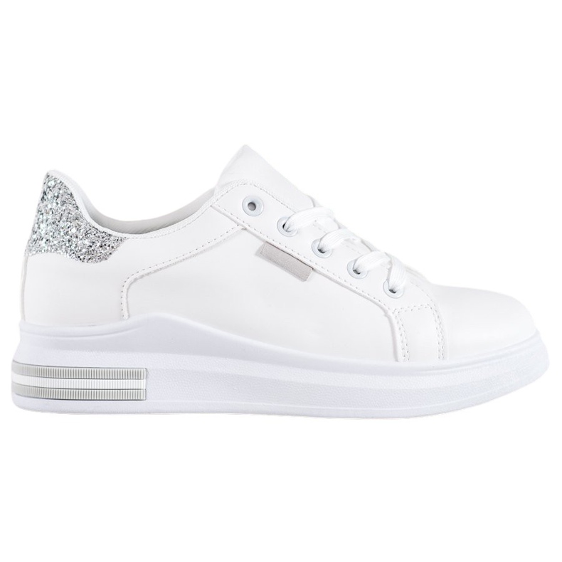 SHELOVET Fashionable Laced Sneakers white grey