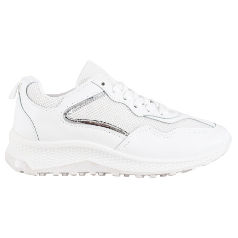 SHELOVET Classic white sneakers grey