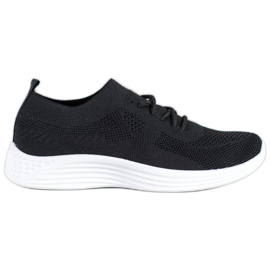SHELOVET Black Openwork Shoes