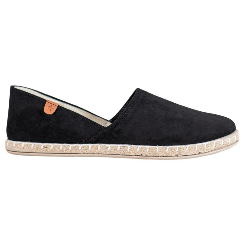 SHELOVET Slip-on Black Espadrilles