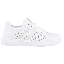 SHELOVET Openwork White Sneakers