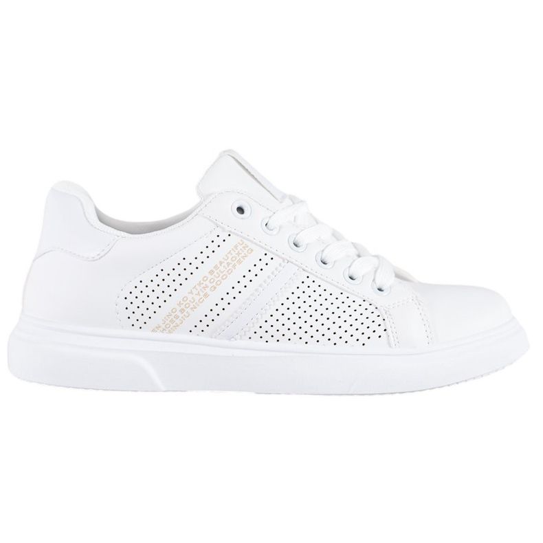 SHELOVET Openwork White Sneakers