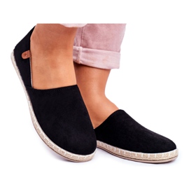 NEWS Women's Black Slip-On Espadrilles