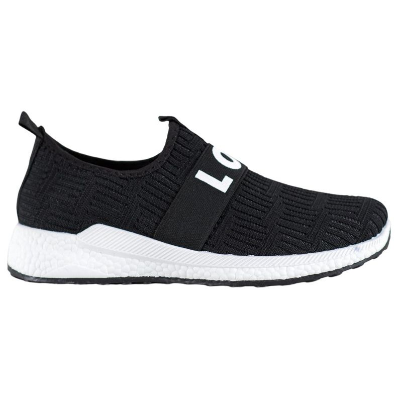 SHELOVET Love Slip-On Shoes black
