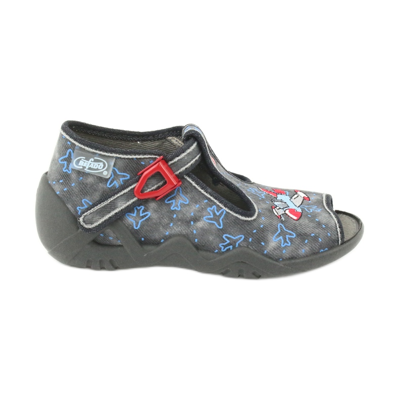 Befado children's shoes 217P099 red blue grey
