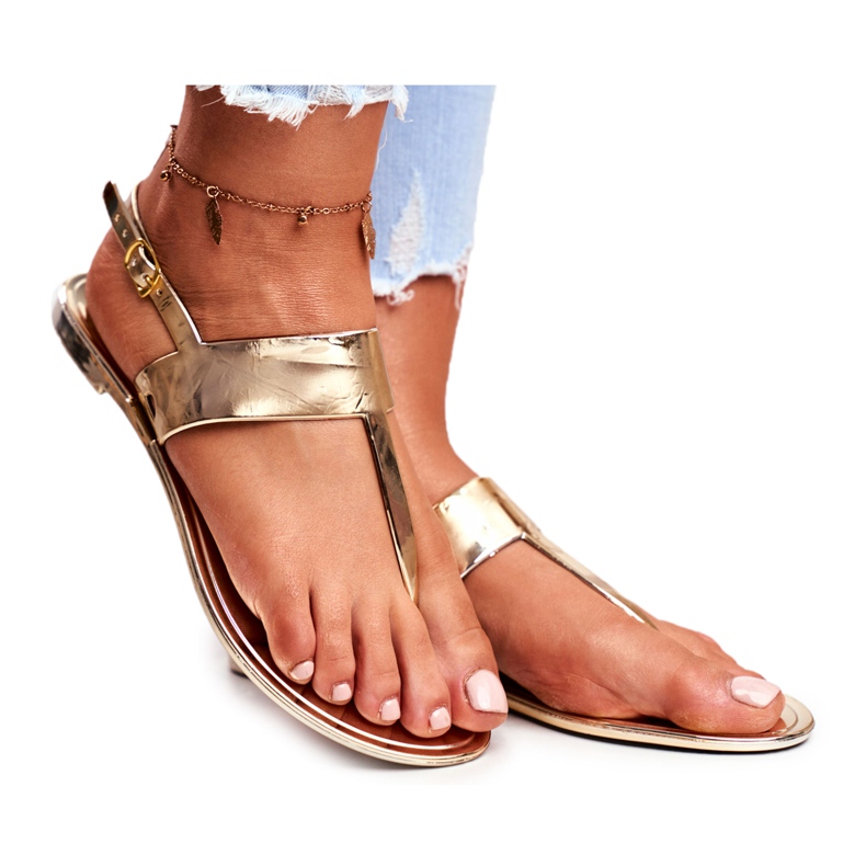 Lu Boo | Nora II-GAT Gold Mirror Sandals golden