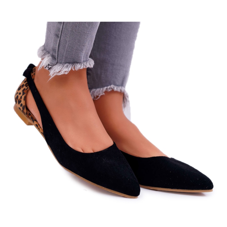 Lu Boo Ballerina In Spitz Black Suede Better