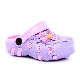 NEWS Children's Slippers Foam Crocs Violet Bow Susan purple