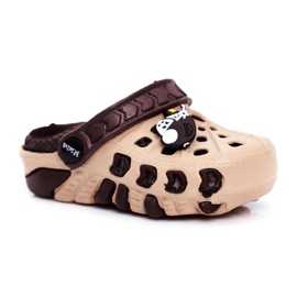 Children's Brown Foam Crocs Brown Plane Donald