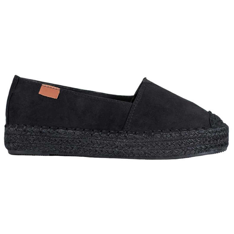 SHELOVET Black Espadrilles With Suede