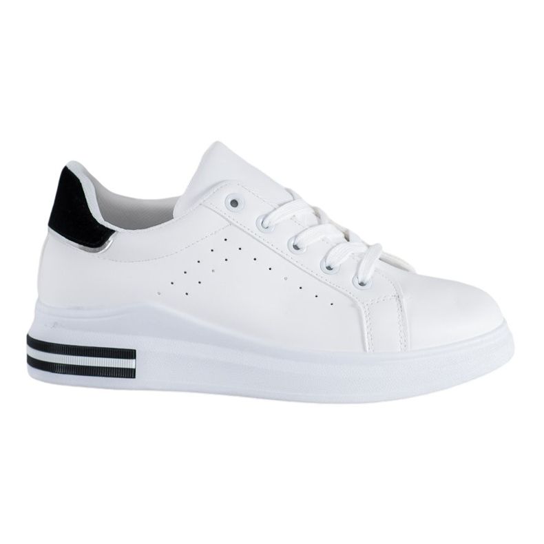 RTX WALK Stylish Eco Leather Sneakers white black