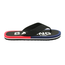 American Club American JP02 men's flip flops white black red navy