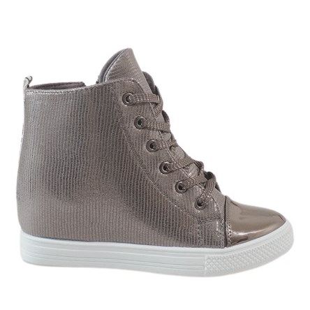 Gray wedge sneakers 29333-3 grey