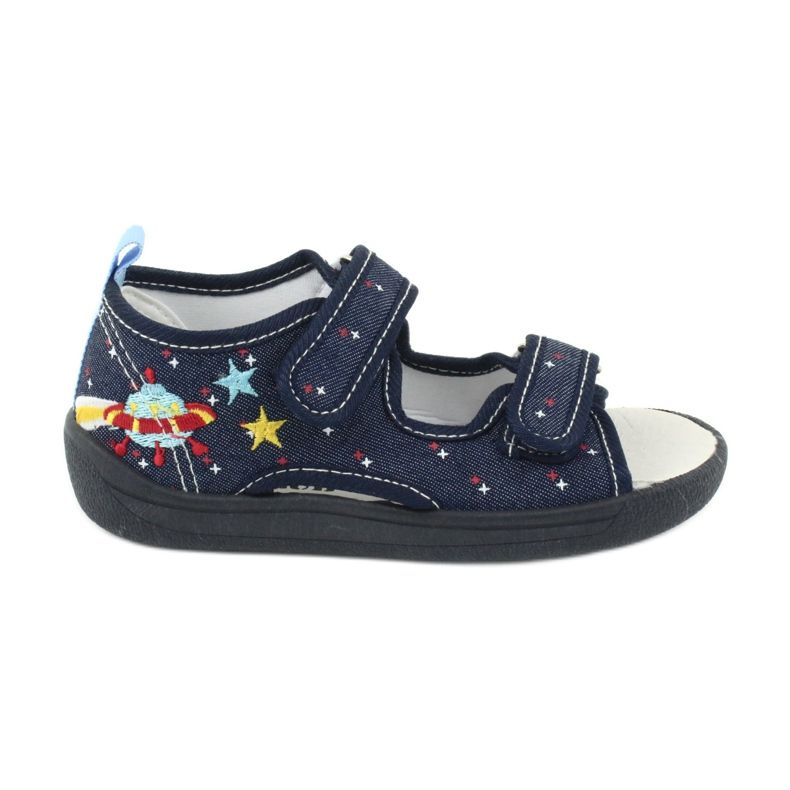 American Club American sandals children's shoes leather insole TEN28 navy blue
