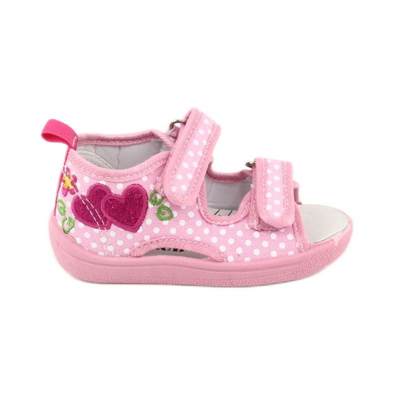 American Club Children's shoes slippers sandals hearts American TEN20 white pink
